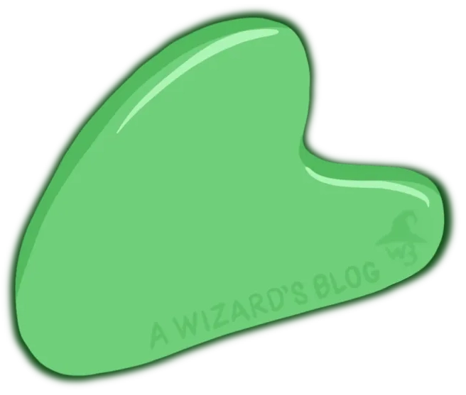 Green gua sha.