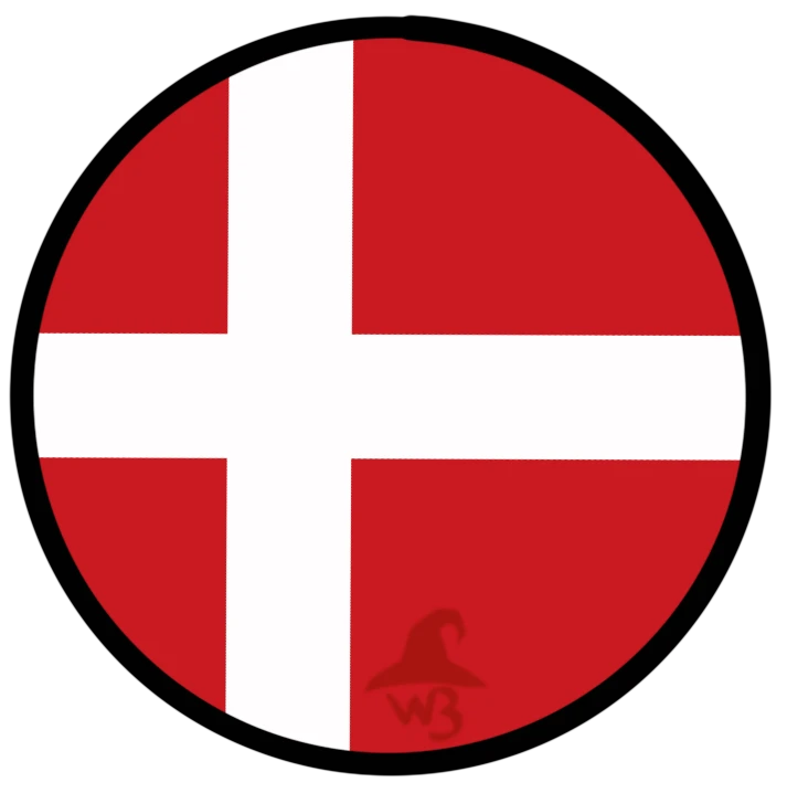 Danish flag icon.