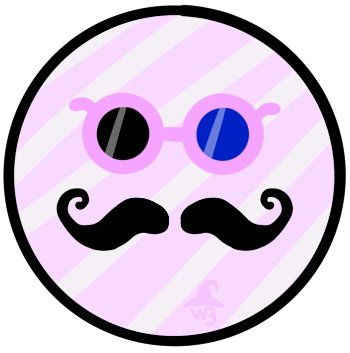 Fashion (moustache and weird glasses) icon.