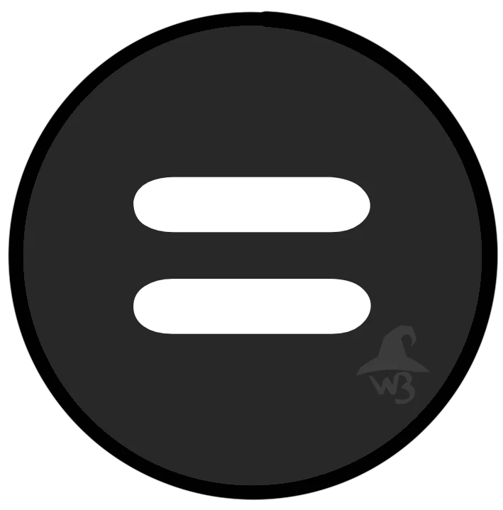 Sign of equality icon.