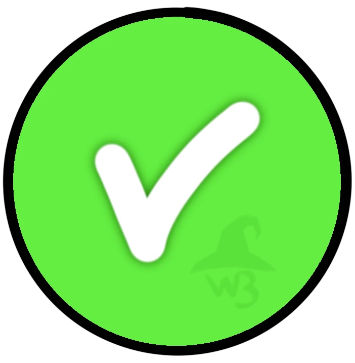 Check mark icon.