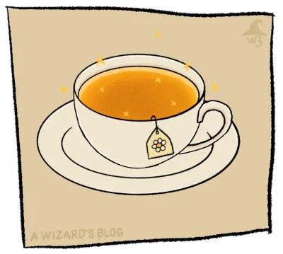 A cup of chamomile tea.
