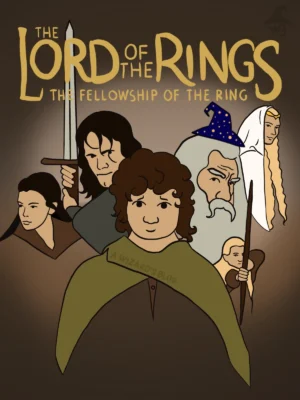 Fan drawing of Lord Of The Rings poster.